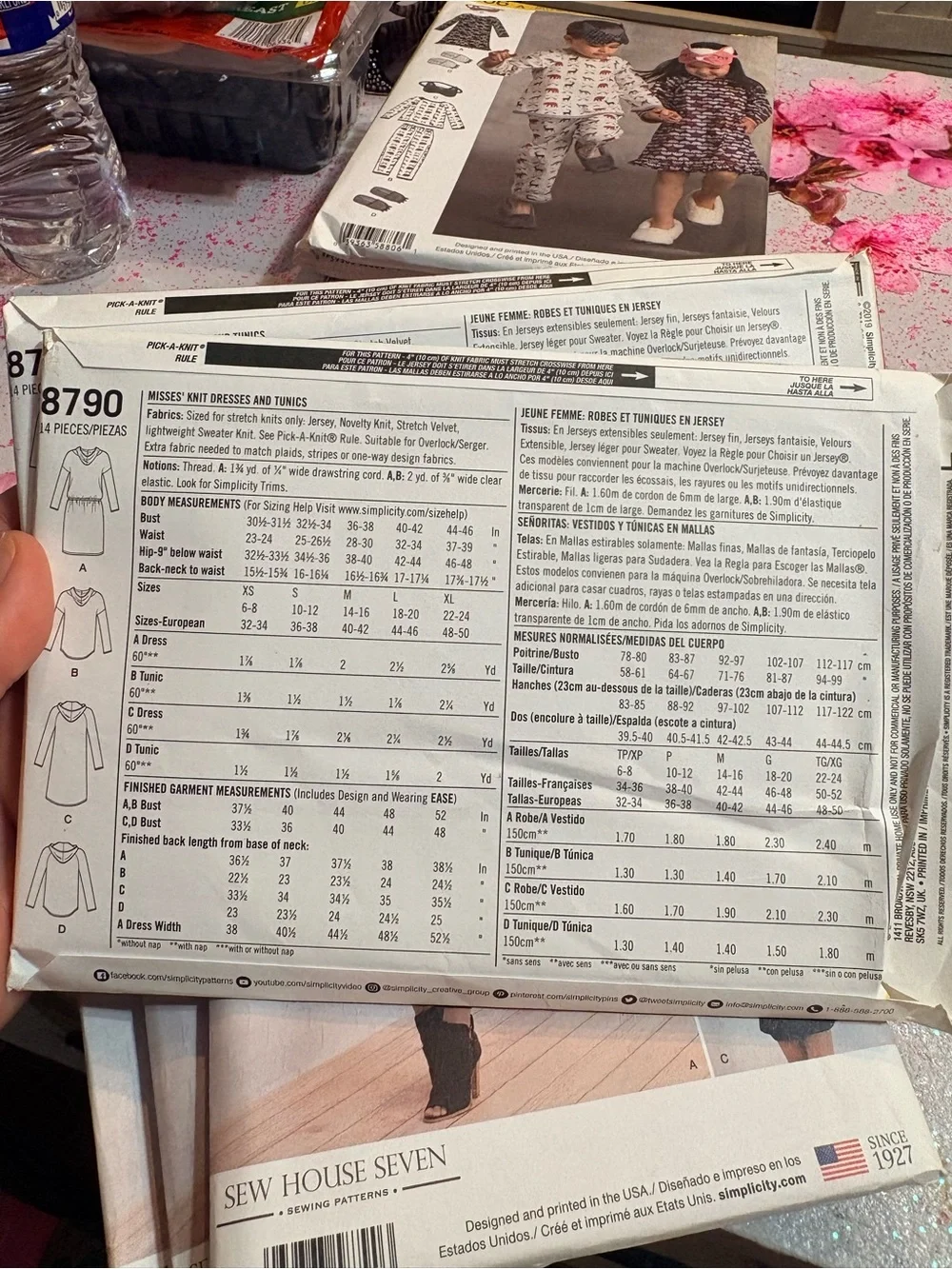 BN UNCUT SIMPLICITY 8790 A SEWING PATTERNS